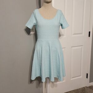 Divided Sky Blue Textured Mini Dress